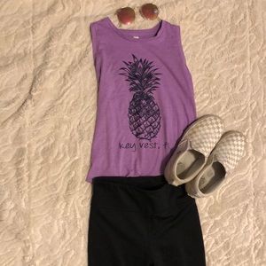 Purple Key West tank top.